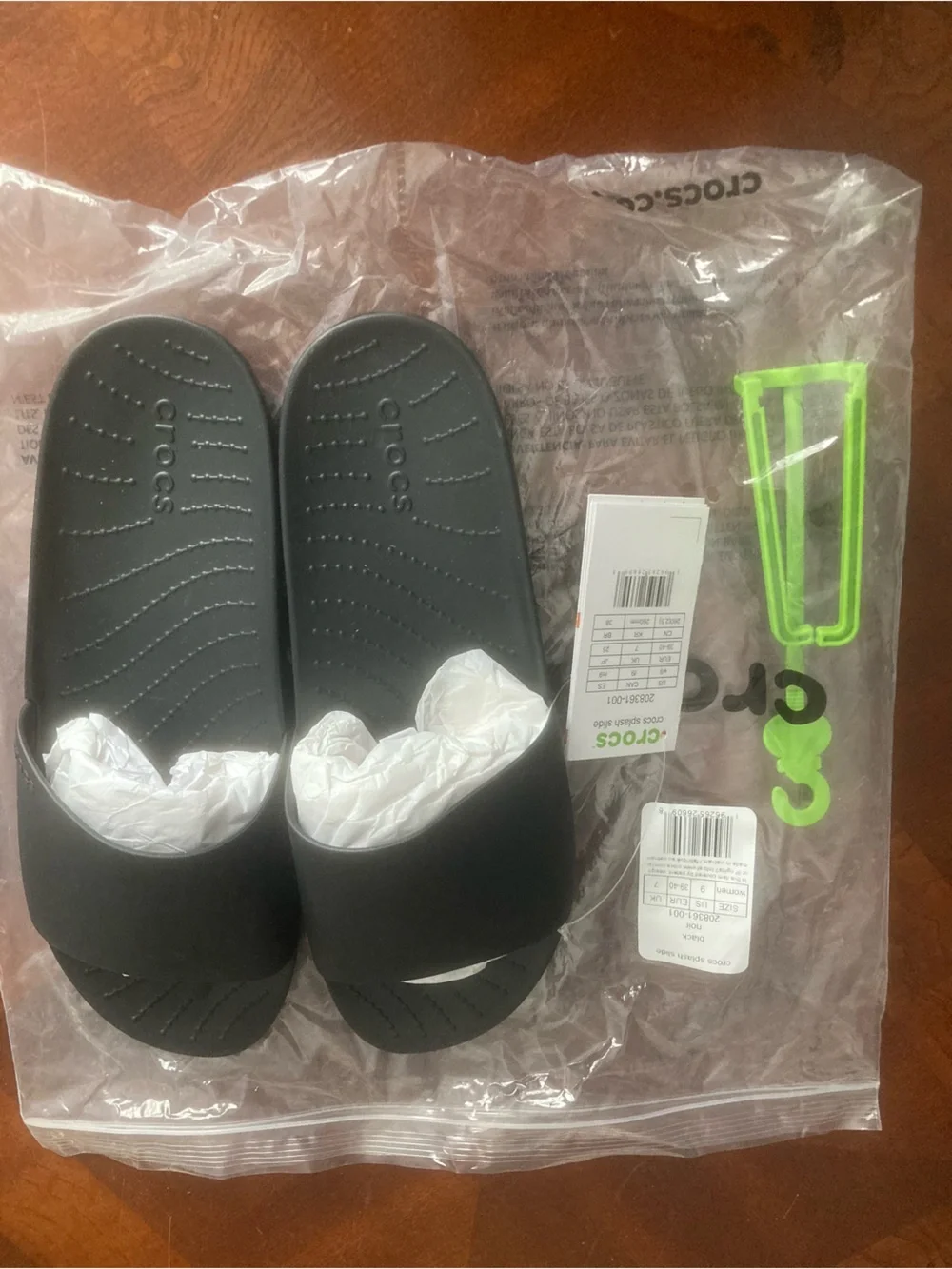 Crocs Splash Slide Sandals NWT Black Women’s Size 9